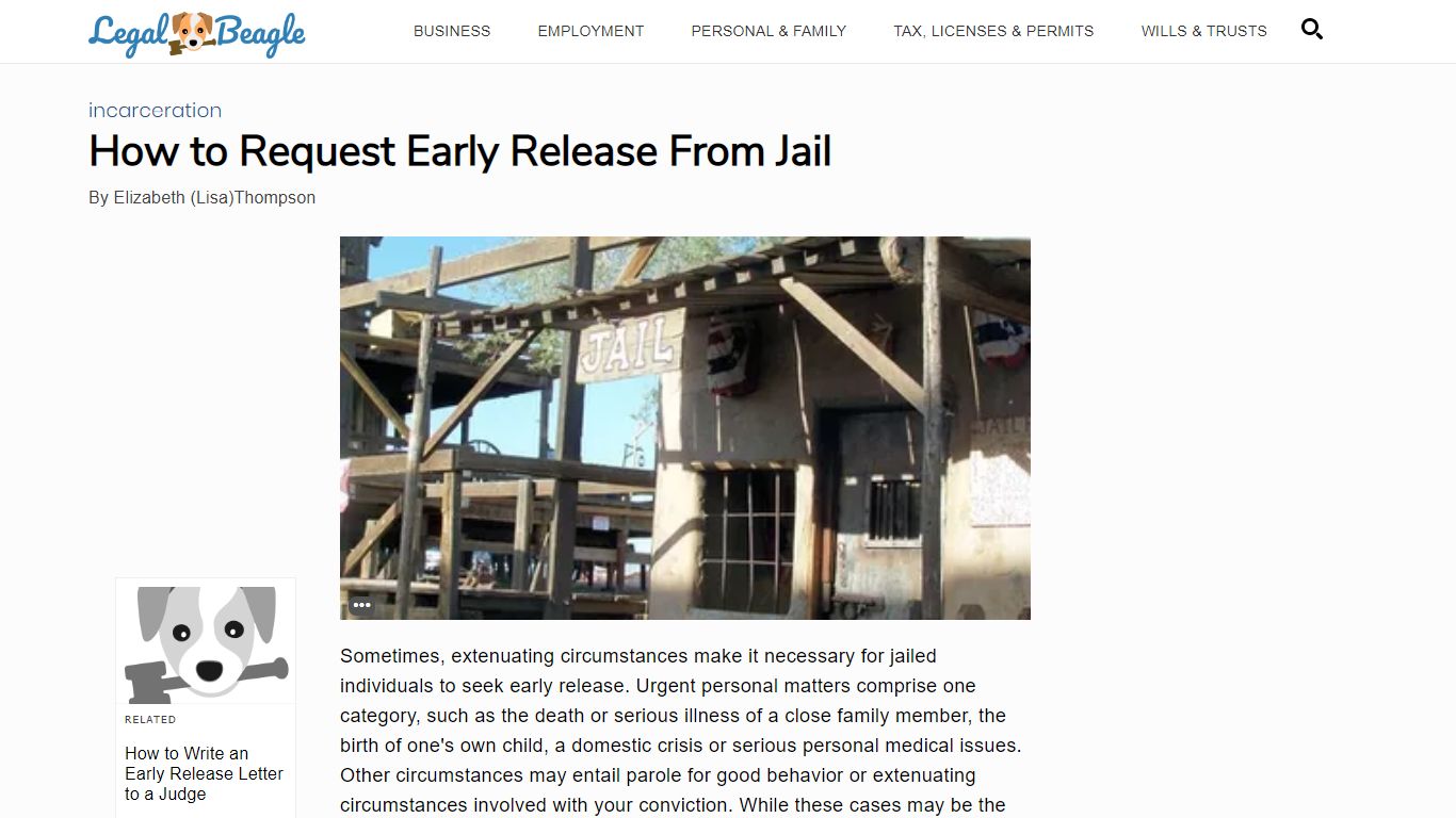 How to Request Early Release From Jail | Legal Beagle